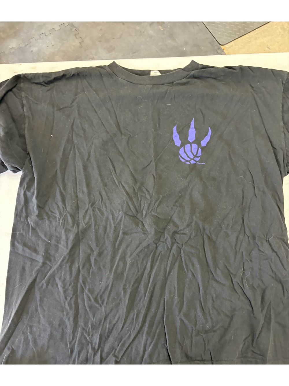 STARTER Black Short Sleeve Tee with Purple Claw Logo